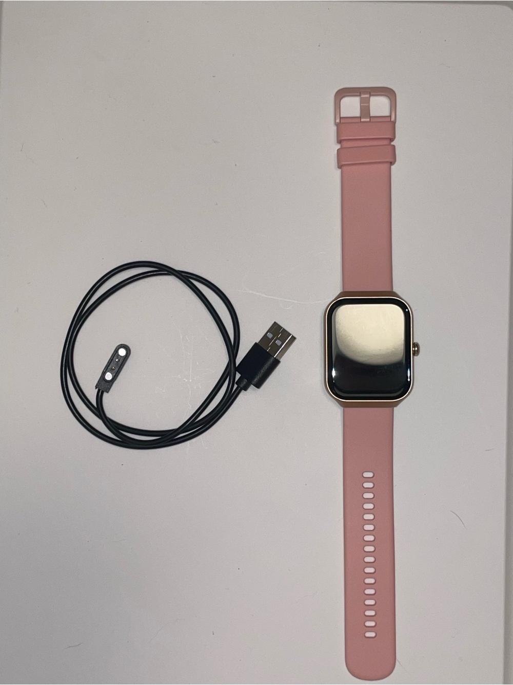 Pink Fittnesswatch with Charging Cable - Unbranded